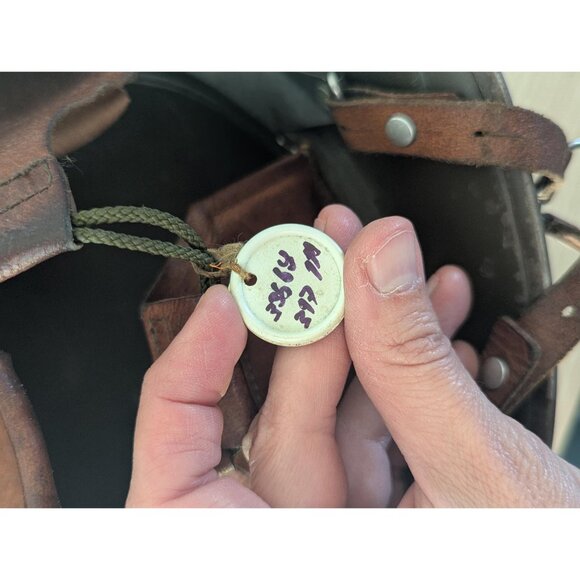 AS-IS M71 Swiss Paratrooper Army helmet complete with leather liner 52-54, Cold - Picture 9 of 10